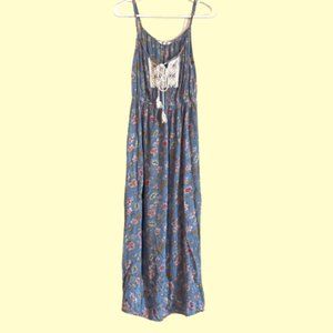 Spaghetti Strap Bohemian Floral maxi dress